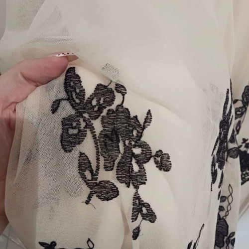 Dress with embroidery like new, ASOS, black and white, size L