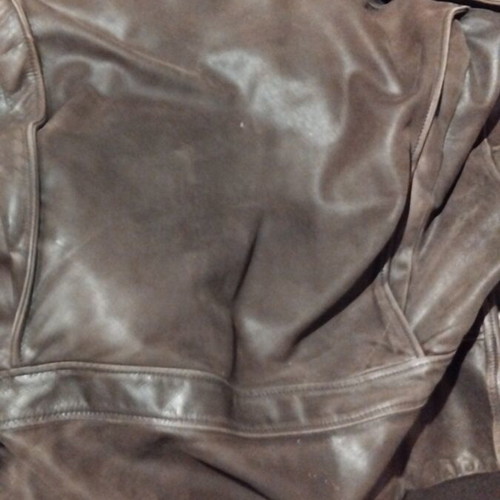 Chevignon brown leather jacket like new, size XL