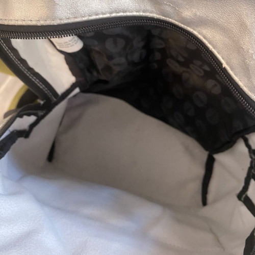 Silver matte backpack used