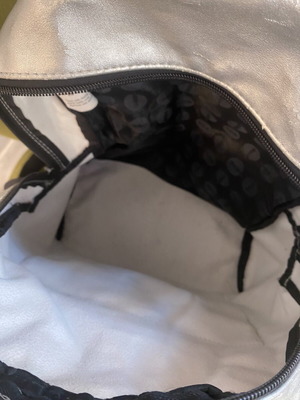Silver matte backpack used