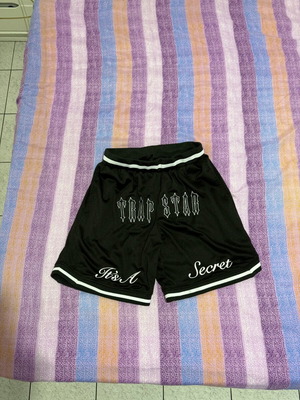 Trapstar shorts, black and white, size L