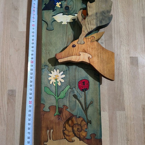To Platoni wooden mosaic used, artwork
