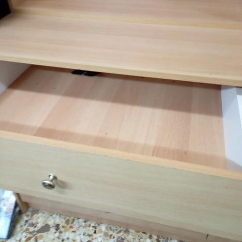 Melamine shelves like new with two drawer units and cabinet