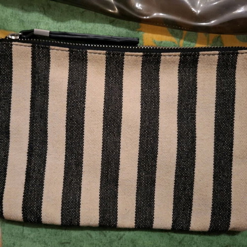 Transparent Bag with Pouch Parfois like new, black and white
