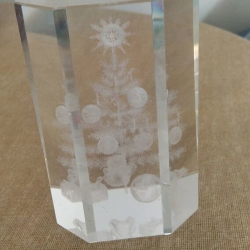 Christmas decoration new, transparent with Christmas tree