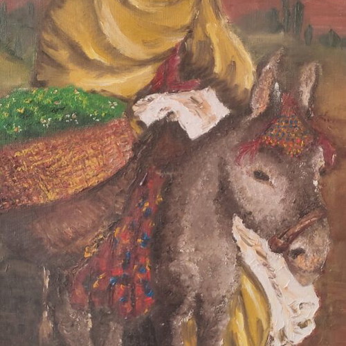 Embossed acrylic painting like new 63x45 cm