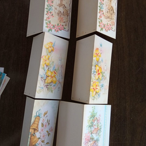 Christmas cards new, embossed, pack of 6