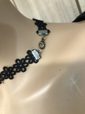 Black choker necklace