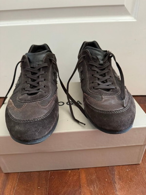 Hogan sneakers used, size 44.5, brown suede and fabric