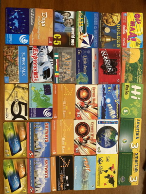 Phone cards like new, set of 30 different