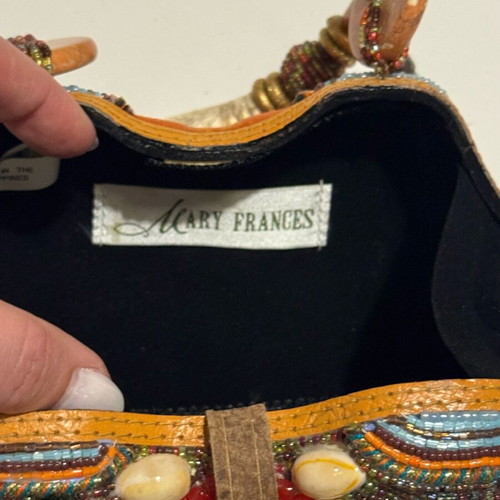 Mary Francis Ornate Sea Mermaid multicolor clutch bag used
