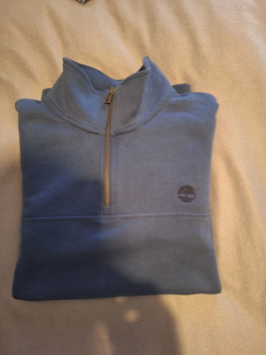 Timberland men's half zip blue medium size like new