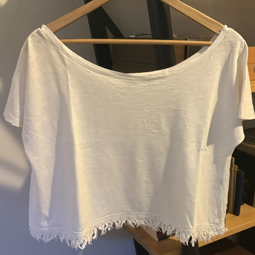 Moutaki white blouse like new, cotton, size M