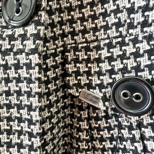 Attrattivo women's coat like new, black and white houndstooth, size S