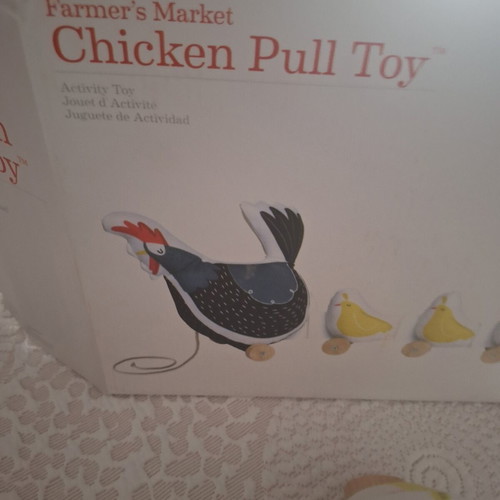 Manhattan Toy Farmer's Market Chicken Pull Toy used