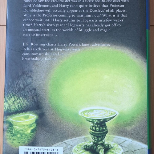 Harry Potter and the Half-Blood Prince hardcover used, English