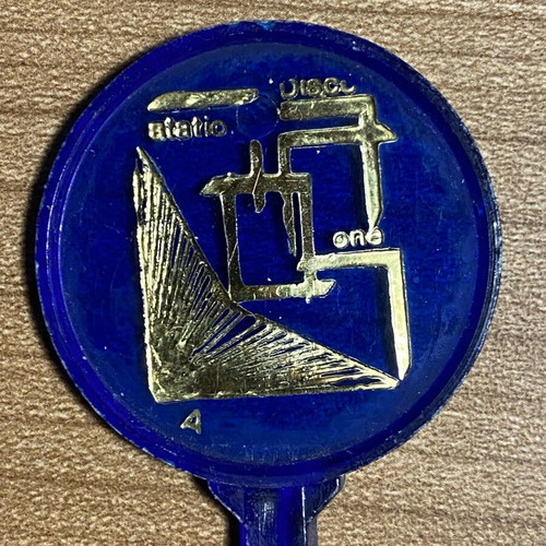 Disco “Station One” collectible stirrer from 1980s like new