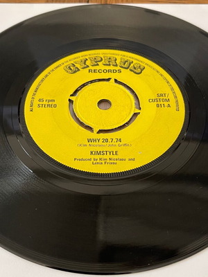 Kimstyle Why/The Lady And The Parrot 45 used, Cypriot rock 1972