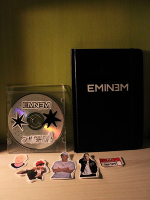 Eminem pack with notebook, CD and stickers