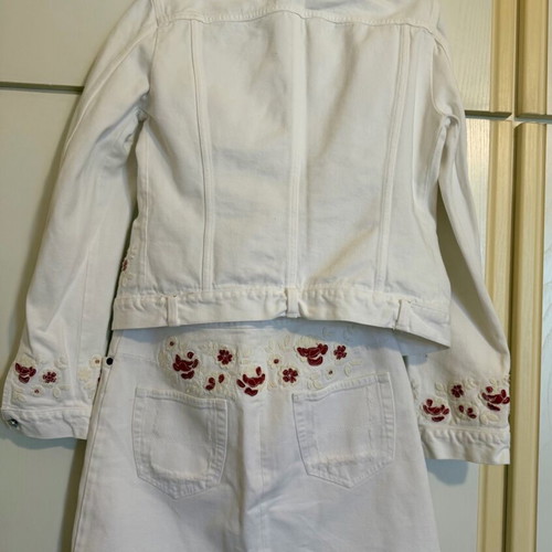 Gianfranco Ferre women's white denim suit like new, size M
