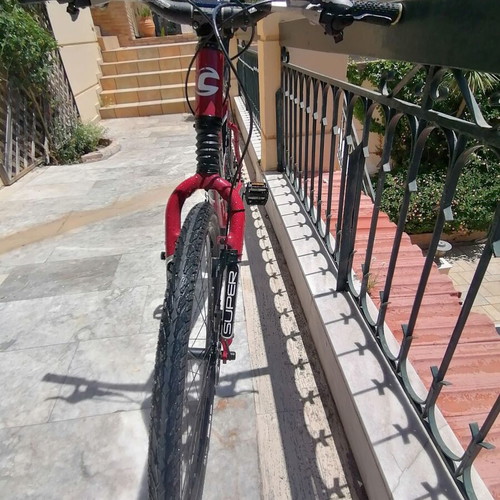 Cannondale F500 Lava Red CD4 Fatty mountain bike used, 26 inch, disc brakes