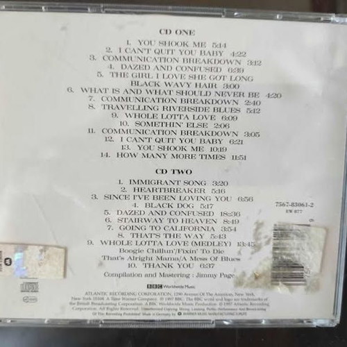 Led Zeppelin BBC Sessions double CD used, rock
