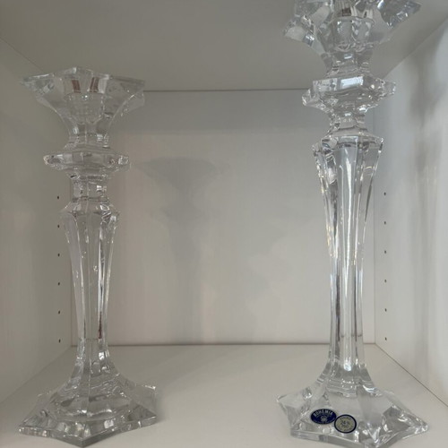 Classic Bohemian crystal candlesticks new