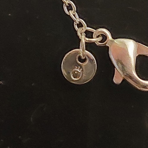 Pandora necklace and earrings set new, white and silver, zircon design