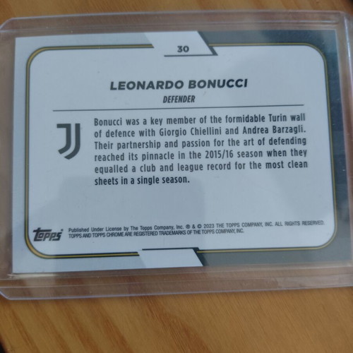 Topps Chrome Leonardo Bonucci Juventus Card like new