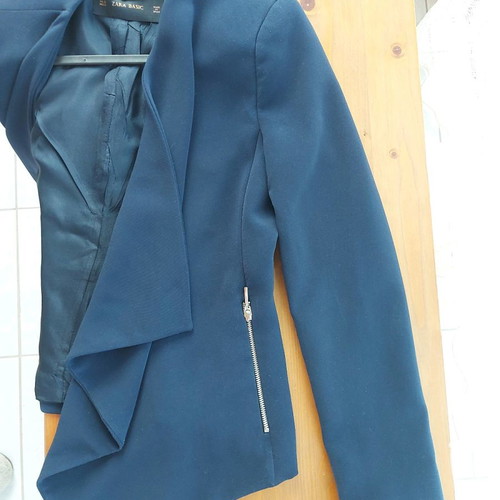 Zara women's jacket dark blue used, size XS