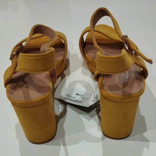 Yellow suede sandals size 40 new