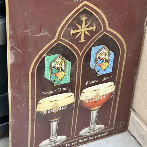 Dominus vintage metal beer advertising sign used, 60x40 cm