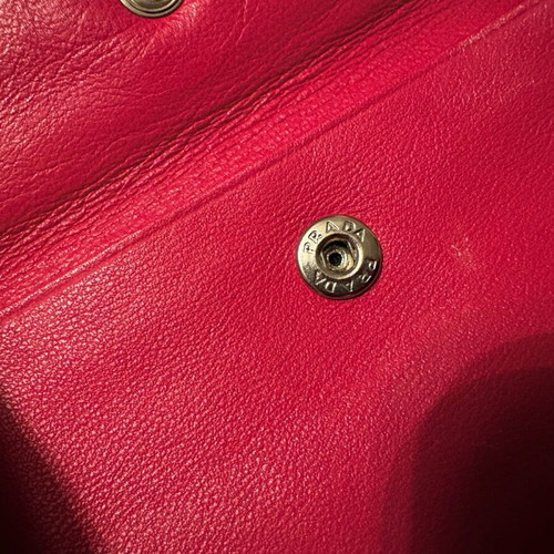 Prada pink leather wallet like new