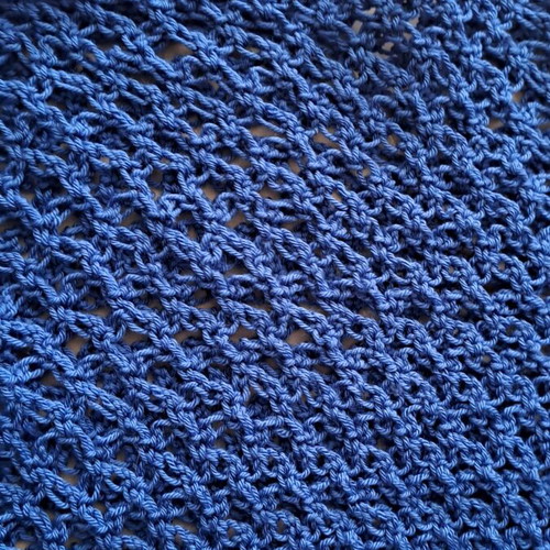 Blue Knitted Tunic One Size handmade