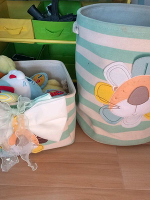 Toy storage boxes set used, 2 pieces