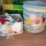 Toy storage boxes set used, 2 pieces