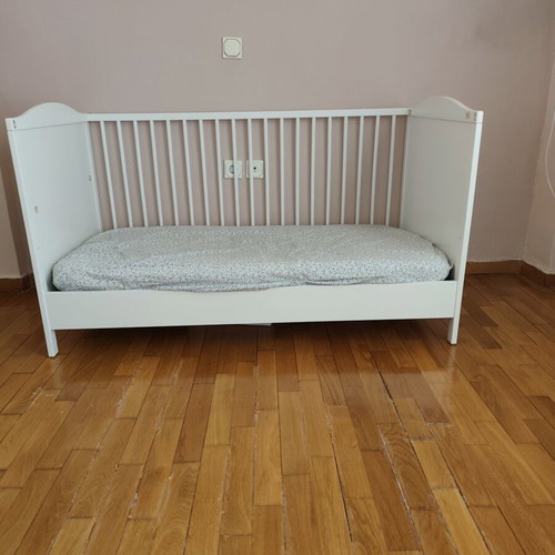 IKEA SMAGORA 70x140 baby cot with Greco Strom Ioli mattress and 2 gifts