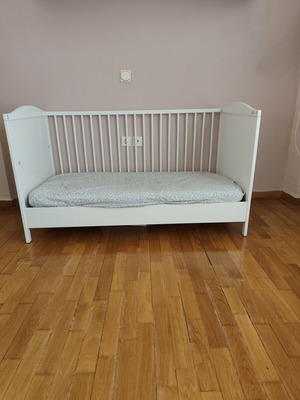 IKEA SMAGORA 70x140 baby cot with Greco Strom Ioli mattress and 2 gifts