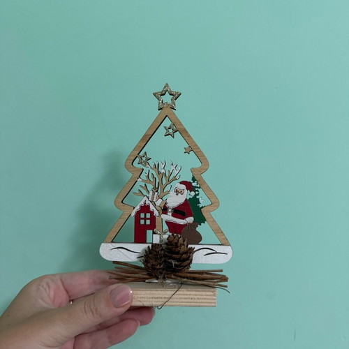Christmas wooden decoration like new with Santa Claus