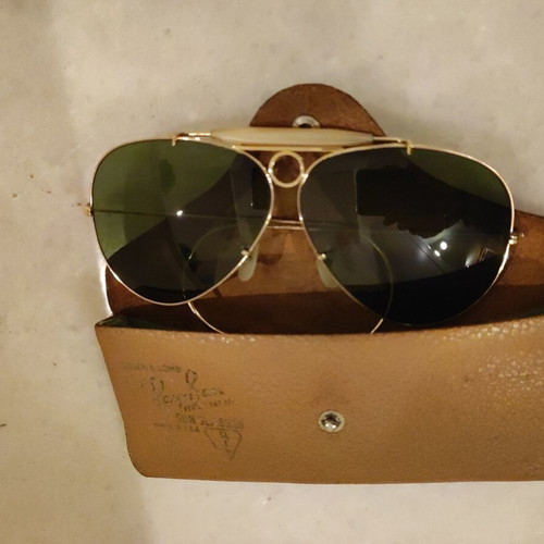 Ray Ban Bullet Hole Aviator sunglasses Bausch & Lomb lenses, made in USA, vintage