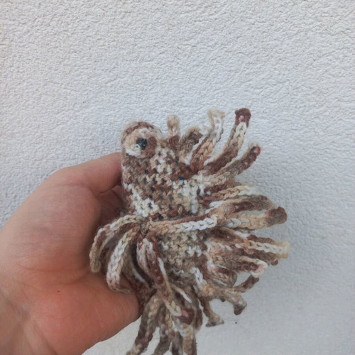 Handmade knitted lionfish toy new
