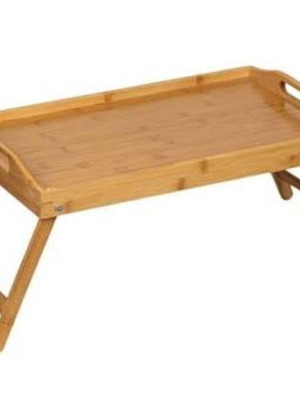 Bamboo folding bed serving tray 50x30x22cm