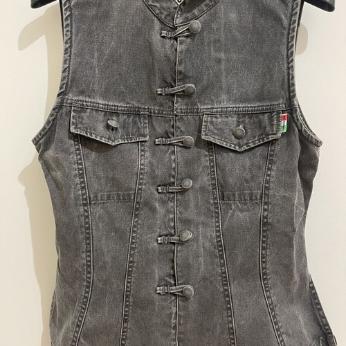 Moschino Jeans Grey Vest Top like new, military style