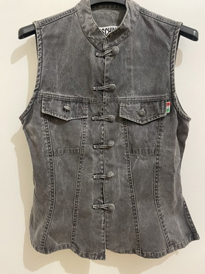 Moschino Jeans Grey Vest Top like new, military style