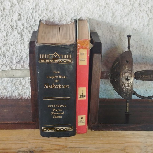 Bookends with Sword used, Spanish rapier style, vintage 1950s-60s