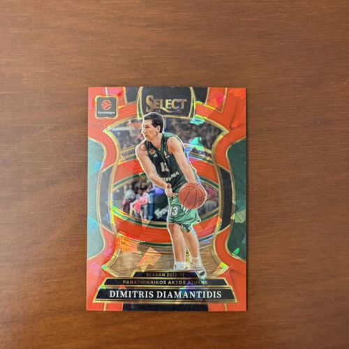 Dimitris Diamantidis Red Cracked Ice EuroLeague Select 25-26 card like new