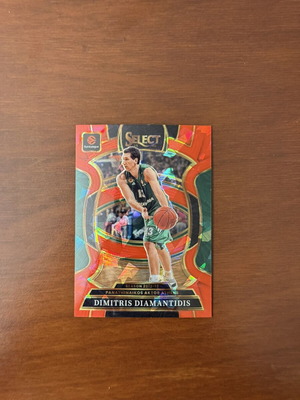 Dimitris Diamantidis Red Cracked Ice EuroLeague Select 25-26 card like new