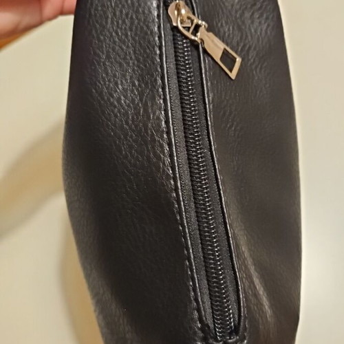 Black Faux Leather Hobo Shoulder Bag New