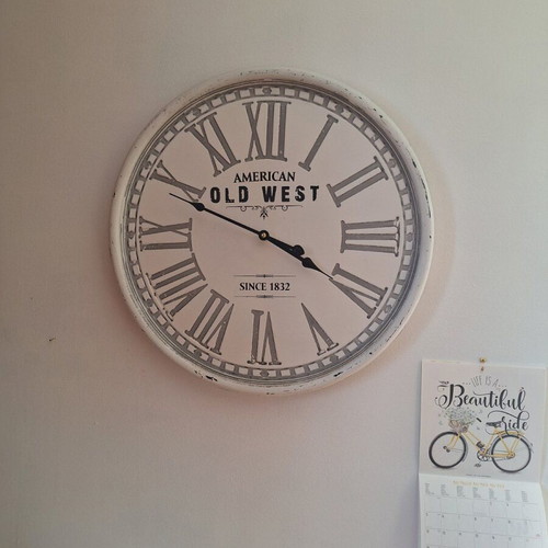 Vintage wooden wall clock Atmosphera 52cm