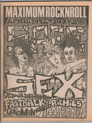 Maximum Rocknroll #107 punk fanzine used